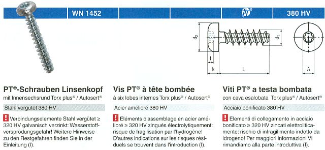 SKANDIX Shop Volvo Ersatzteile: Schraube Linsenkopf Innen-Torx M7 986226  (1034331)