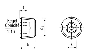 Zylinderkopfschraube Zollgewinde 3/8x1 (ähnl. DIN 912)